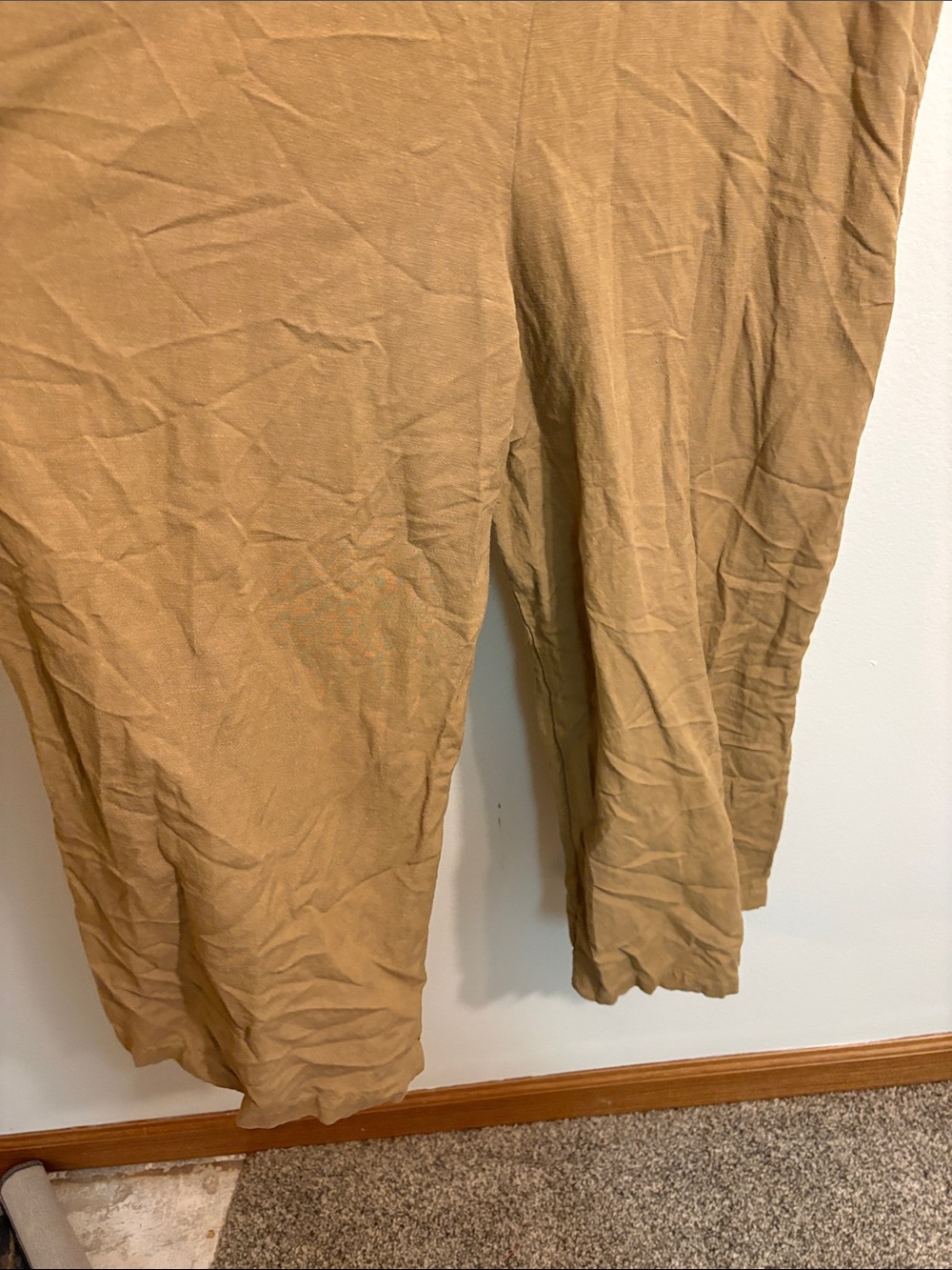 Slouchy Boho Linen Jumpsuit Brown, Medium - Picture 8 of 10